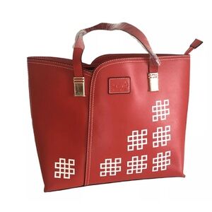 NWT TIBETAN  Design Shoulder Tote Bag With Pockets Inside Large